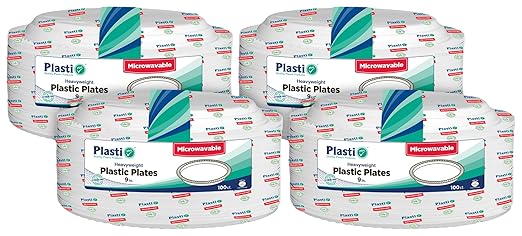 plasti Plus 400 Count platos desechables (plástico pesado, se ...
