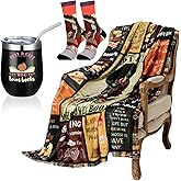 SmoothNovelty 3 Pcs African American Gifts for Women Include 60''x50'' Reading Blanket Insulated Tumbler Socks for Book Lovers Black Women Library Club Librarian Readers Gift