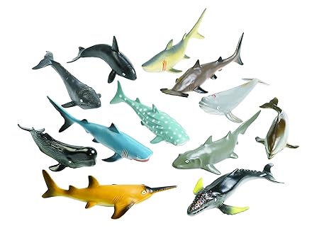 Colorations Large Sea Animals Set of 12 - Multicolour
