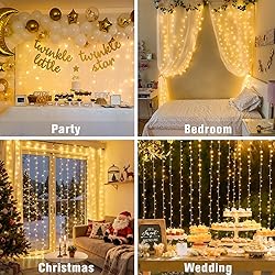 JMEXSUSS 300 LED Remote Control Christmas Curtain