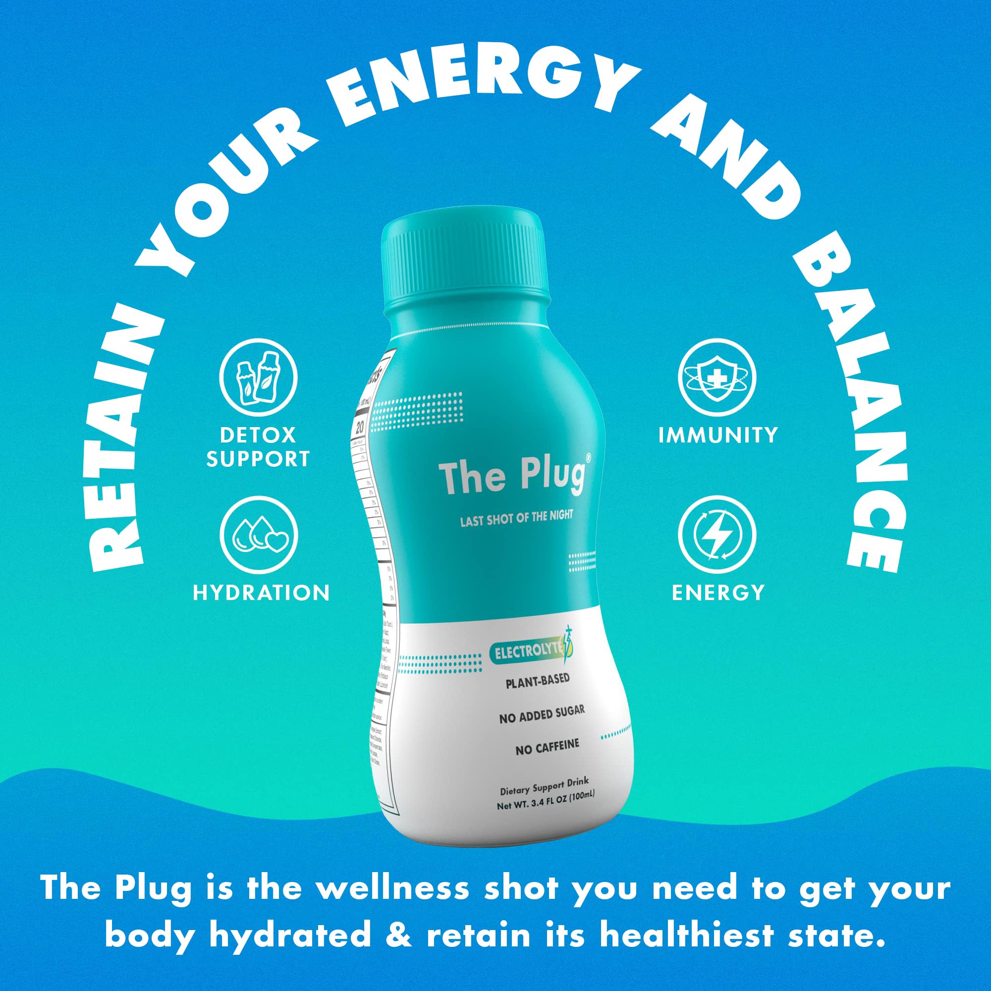 The Plug Liver Cleanse Detox & Repair Drink - Plant Based Herbal Electrolyte Drink for Liver Support & Health, Bloating Relief, Restore Antioxidants & Minerals | Liver Complex Energy Drink (24-Pack)
