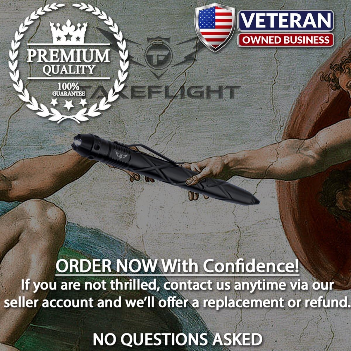 Black Ballpoint Ink Edc Tac Pens Survival Gear Multitool With Led Flashlight Pen Light For Nurses And Doctors Police Gift Boxed With Extra Batteries Tactical Pen Self Defense Tool Military Hand Tools