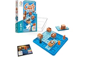 SmartGames Cats & Boxes Logic Puzzle Game with 60 Challenges for Ages 7+