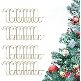 kuaima Christmas Ornament Hooks, 200 Pcs Small Metal Christmas Tree Ornaments Hanger Hooks for Holiday Decorations, Gold