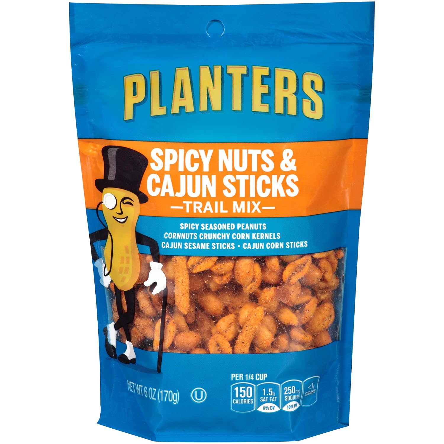 Planters trail Mix spicy nuts&cajun sticks (029000072190)