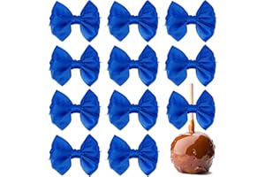 AIMUDI Royal Blue Satin Ribbon Twist Ties & Bows for Treat Bags, Crafts, Gift Wrapping, Cake Pops & Wedding Favors - 24 Counts