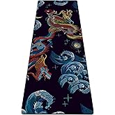 nuveti Yoga Mat Print Extra Thick TPE Non Slip Fitness Exercise Mat with Carrying Bag,72"x24" Extra Thick 6MM Exercise & Workout Mat for Yoga, Pilates Fitness and Floor Exercises