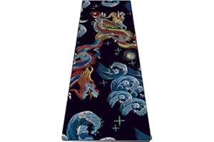 nuveti Yoga Mat Print Extra Thick TPE Non Slip Fitness Exercise Mat with Carrying Bag,72"x24" Extra Thick 6MM Exercise & Workout Mat for Yoga, Pilates Fitness and Floor Exercises