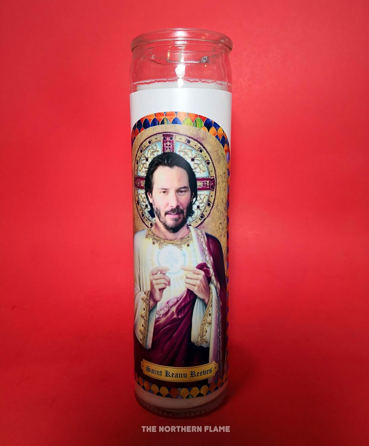 Saint Keanu Reeves Celebrity Prayer Candle Humorous Funny