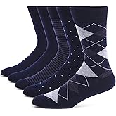 HFZBBBL Men's Fun Dress Socks, Sizes 10-13, Soft Cotton Socks, Bright Colors, Breathable and Comfortable, Ideal Gift