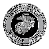 Black and Silver USMC Medallion – 3.5 Inches