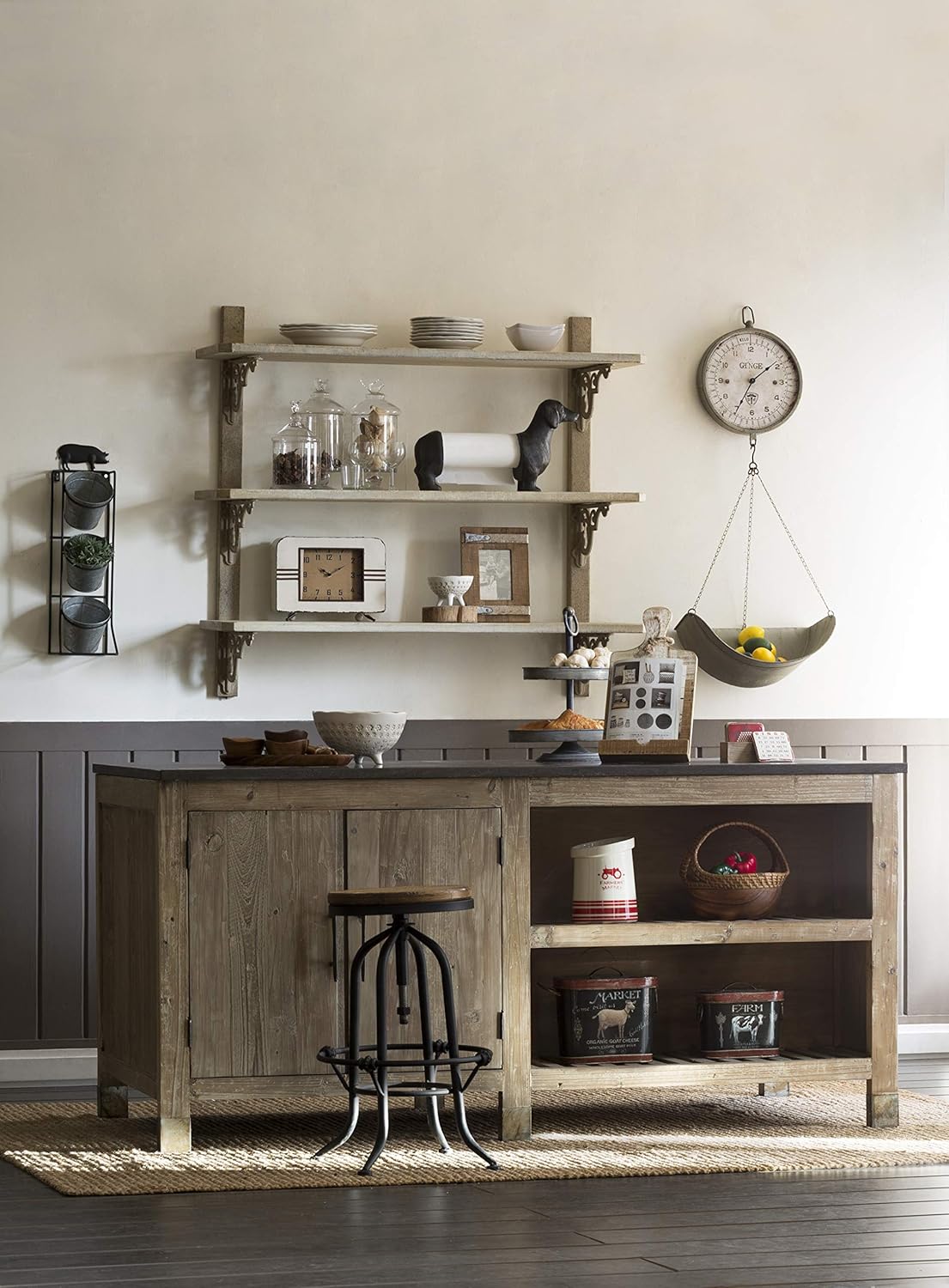Creative Co-op Decorative Metal Oval Two Tier Tray with Rustic Copper Finish: Home & Kitchen