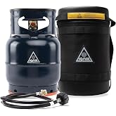Ignik Refillable Gas Growler Deluxe 5-Pound Empty Propane Tank with Carry Case and Adapter Hose