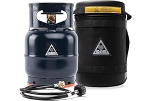 Ignik Refillable Gas Growler Deluxe 5-Pound Propane Tank with Carry Case and Adapter Hose