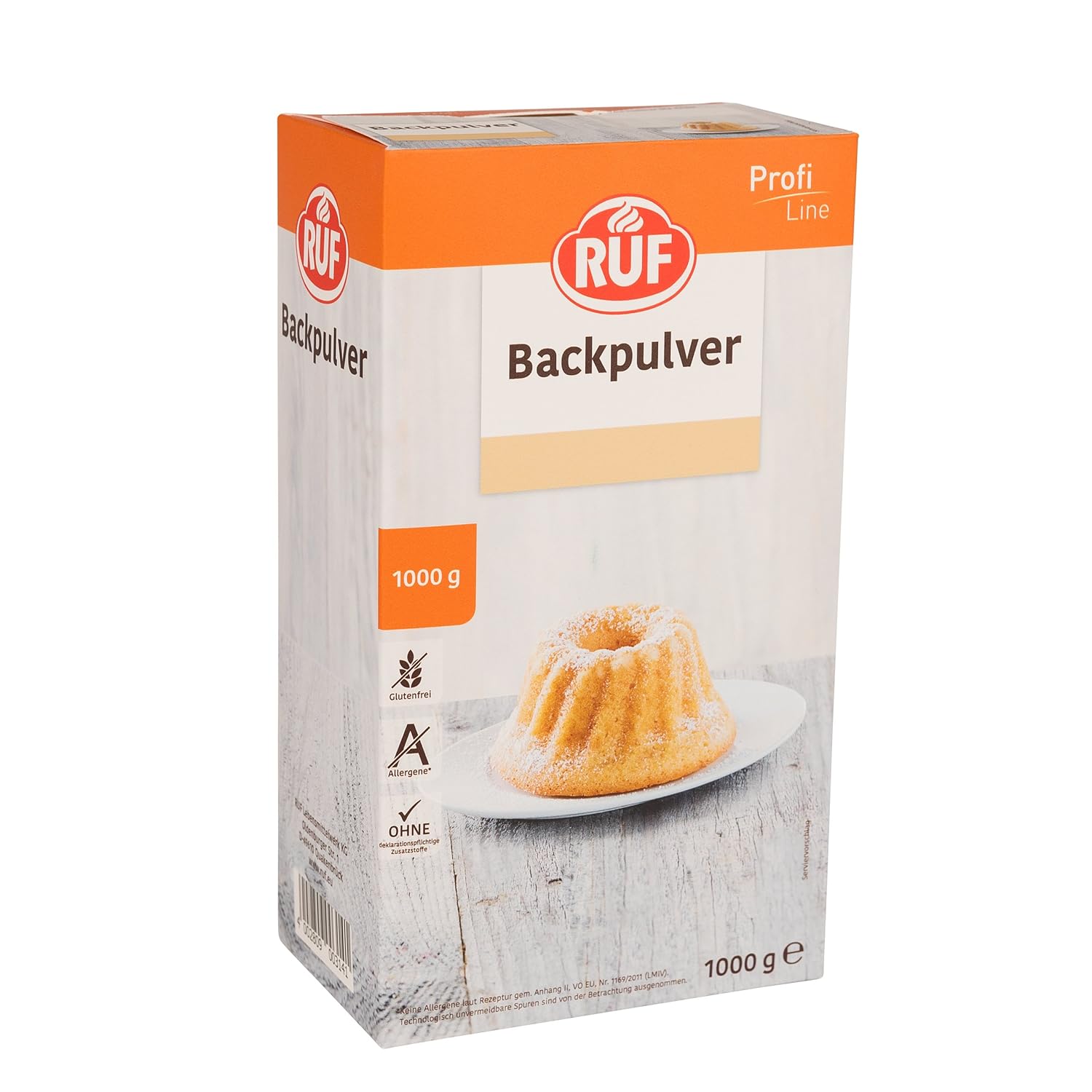 RUF Backpulver Großpackung ohne Zusatzstoffe glutenfrei - Natron Backpulver