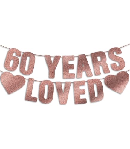 YQWIN 60th Birthday Banner - Funny I'm 60 Bitches Party Decorations