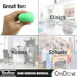 CanDo TheraPutty Antimicrobial 6 oz Green Medium Therapy Putty view 2