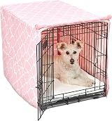 New World Medium Dog Crate Cover with Teflon Protector Pink Designer Print, 76cm