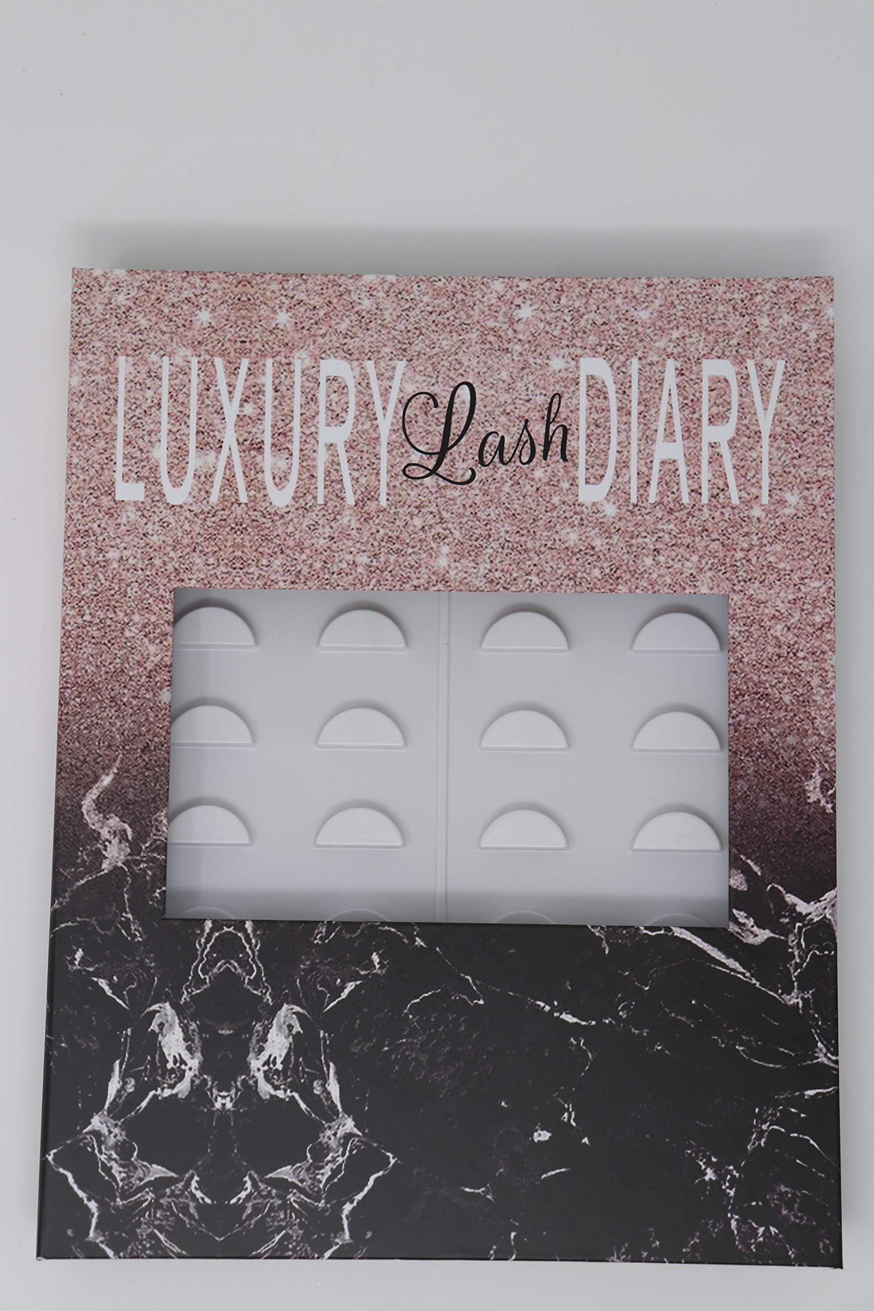 Shop Envyme Empty Lash Storage Book - Sparkly and Glittery Falsies Organizer Case for Displaying or Packaging a Variety of 16 Fake Mink Pairs - Glam Travel False Eyelash Holder and Keeper for Women