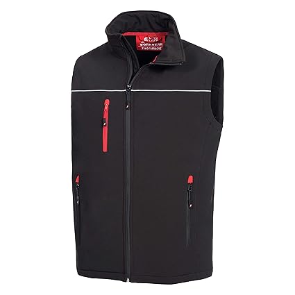 Nitras Motion TEX Light - Wasserdichte Softshellweste für Damen & Herren - Arbeitsweste mit Windstopper - Weste mit Reflexbie