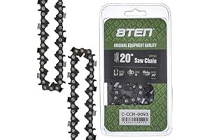 8TEN Ripping Chainsaw Chain 20 Inch .050 .325 78DL for Husqvarna 55 38 40 Jonsered 45 50 Poulan 325 (1 Pack)