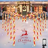 Brightown 35" Candy Cane Lights Outdoor Pathway, 10 Packs Jumbo Candy Cane Pathway Lights, 8 Modes LED Outdoor Candy Cane Decorations Christmas Pathway Lights Yard Lawn Driveway Walkway Sidewalk