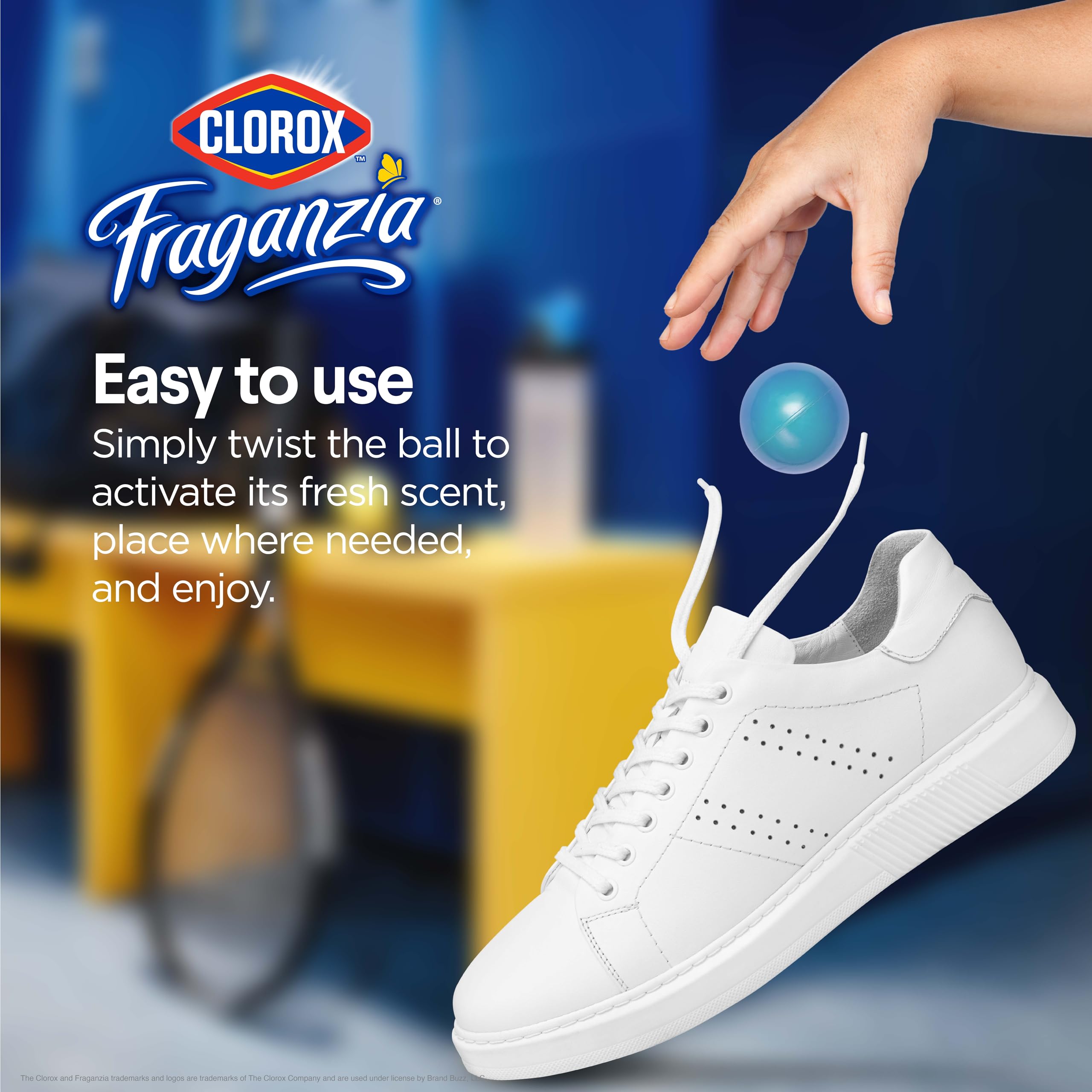 Clorox Clorox Fraganzia Deodorizing Balls in Fresh Ocean Breeze, 6pk - No-Plug, Battery-Free Air Freshener for Shoes, Gym Bags, Lockers, Hampers, and Drawers, 6 Air Freshener Units
