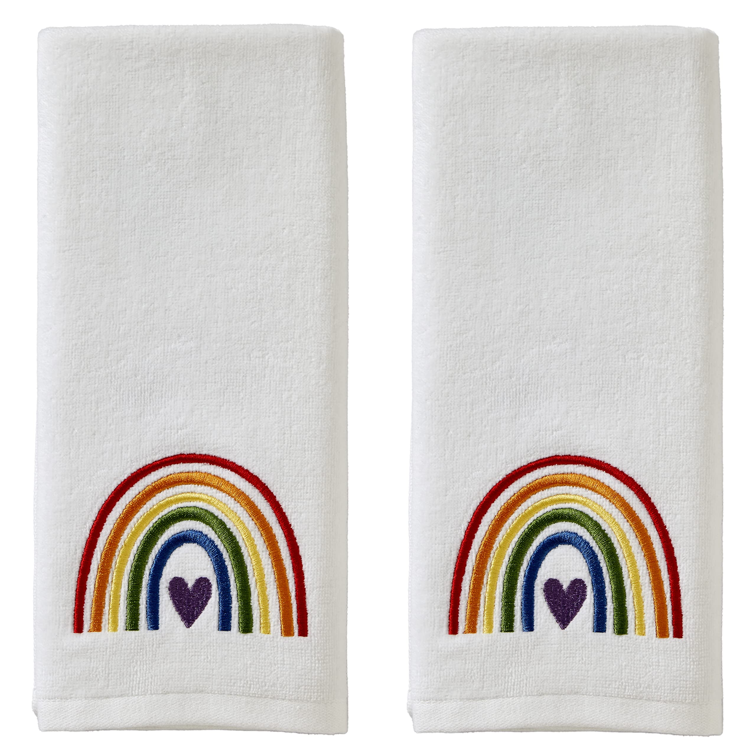 SKL Home Hand Towel Set, Cotton, Pride Rainbow, 25" x 16"