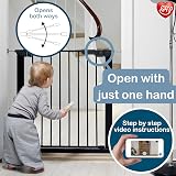 BabyDan Premier Stair Gate Pressure Fit 73.5-93.3 cm Black Made in Denmark view 5