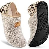 VIFUUR House Slippers for Women Men Slip on Indoor Barefoot Slipper Socks Fuzzy Cozy Sock Shoes for Home Bedroom Travel