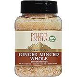 Pride of India – Ginger Minced Whole – Gourmet Spice – Rich in Antioxidant – Potent Flavor - Great for Adding Flavor to Stir 
