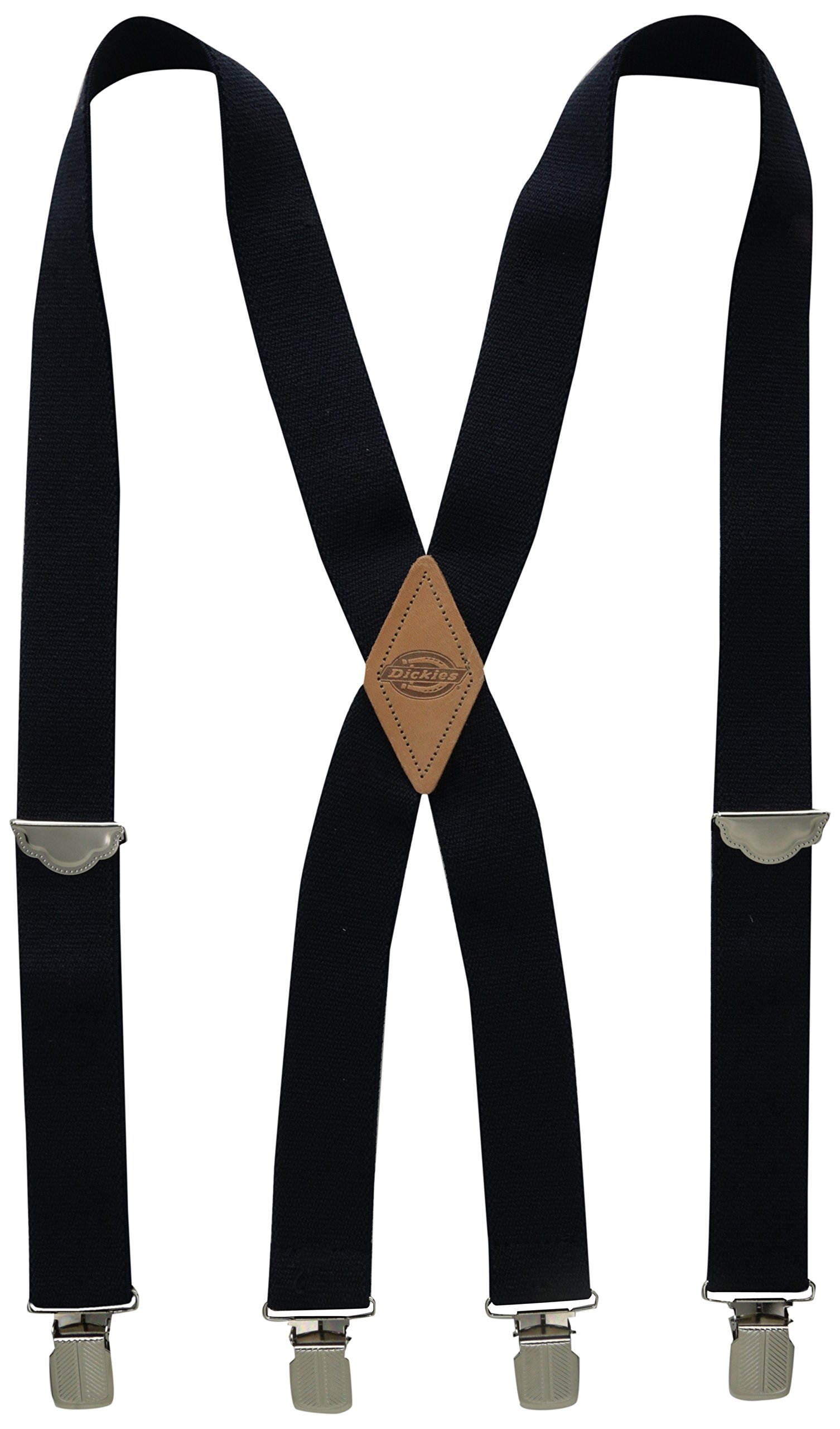 Dickies Men's 11/2 Solid Straight Clip Suspender Navy One Size Free