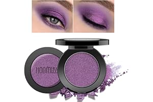 HOOMUSS Purple Eyeshadow Shimmer Handmade Pressed Eyeshadow Palette, Long Lasting With No Creasing Pigmented Intense Color Purple Eye Shadow- ShimmerPurple