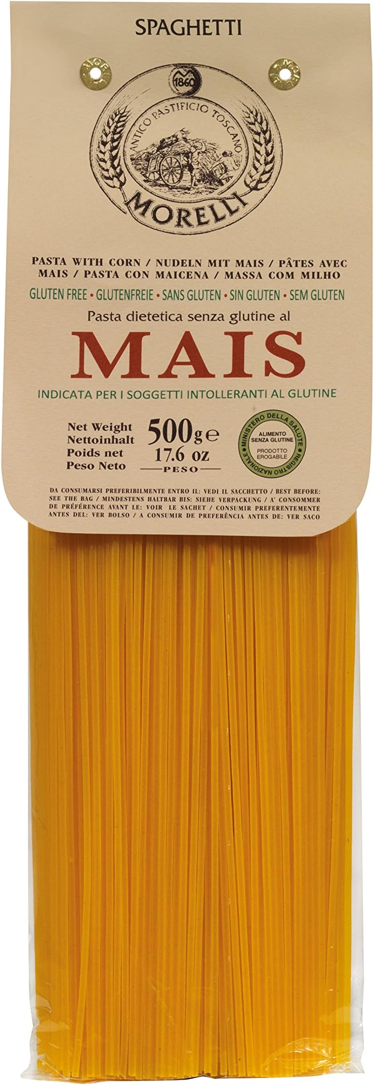 Morelli Pasta Factory - Gluten Free Spaghetti with Corn -gr. 500 x 12