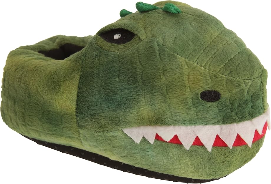 SlumberzzZ Childrens/Kids Dinosaur Slippers (11/12 Child UK) (Green