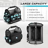 DURATECH Heavy Duty 900D Open Tote Tool Bag Electrician Plumber Shoulder Strap view 5