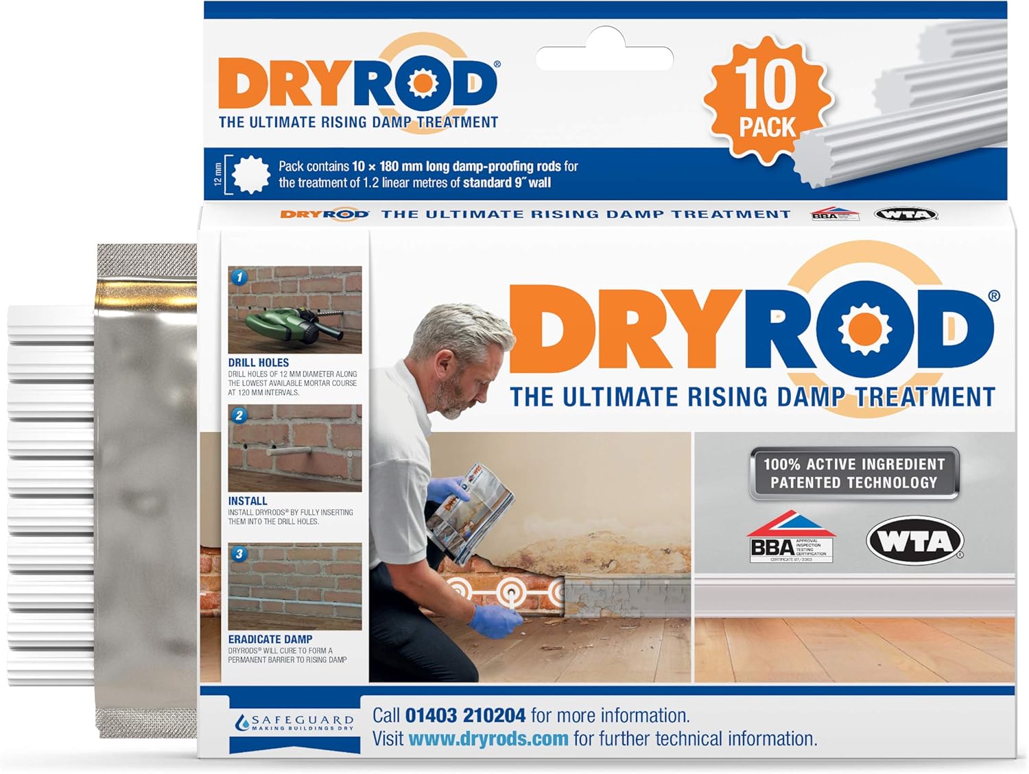 Dryrod Damp Proofing Rods (10 Pack) Next Generation Rising Damp