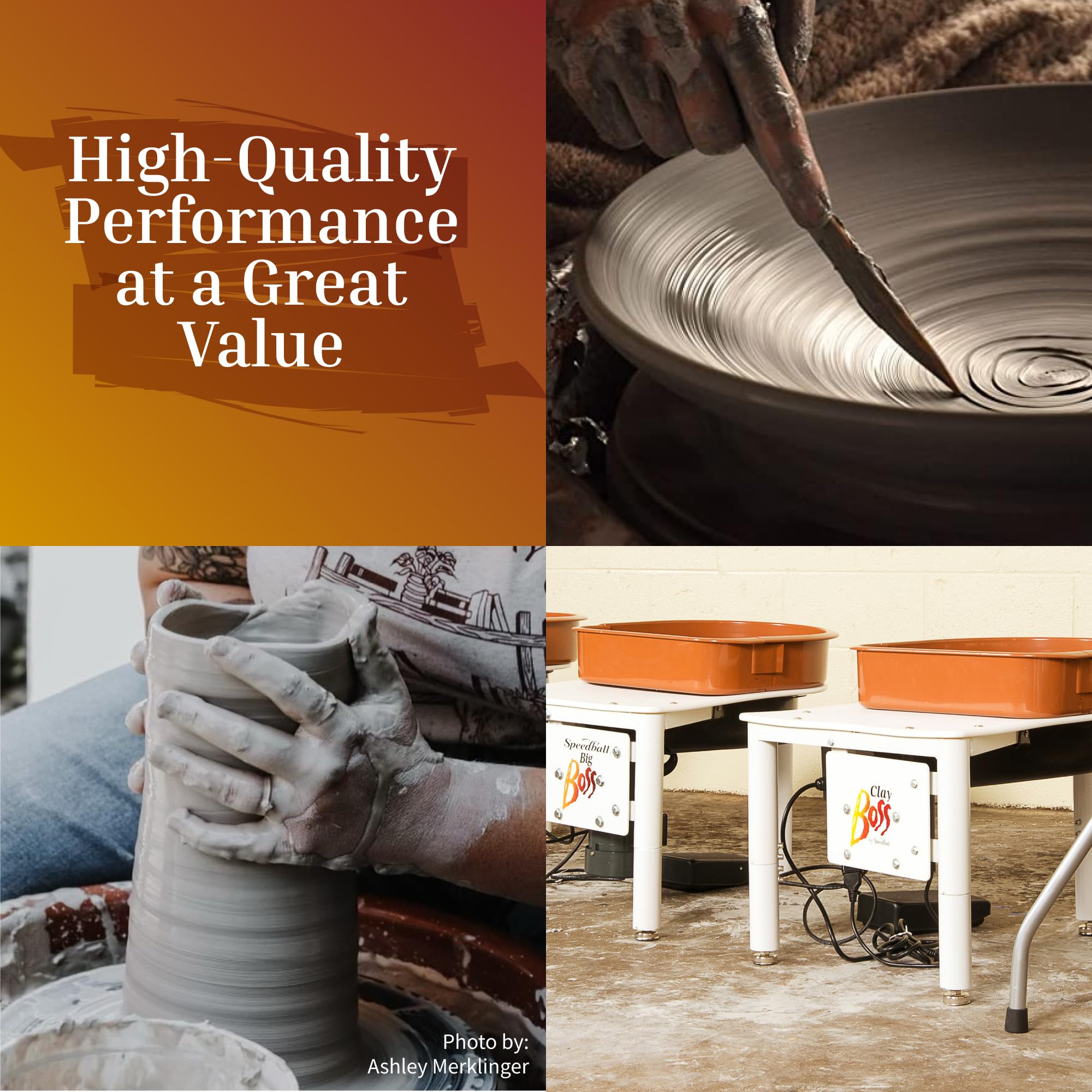 Speedball Clay Boss Pottery Wheel With 0.5 Hp Motor, 14Inch Wheel Head