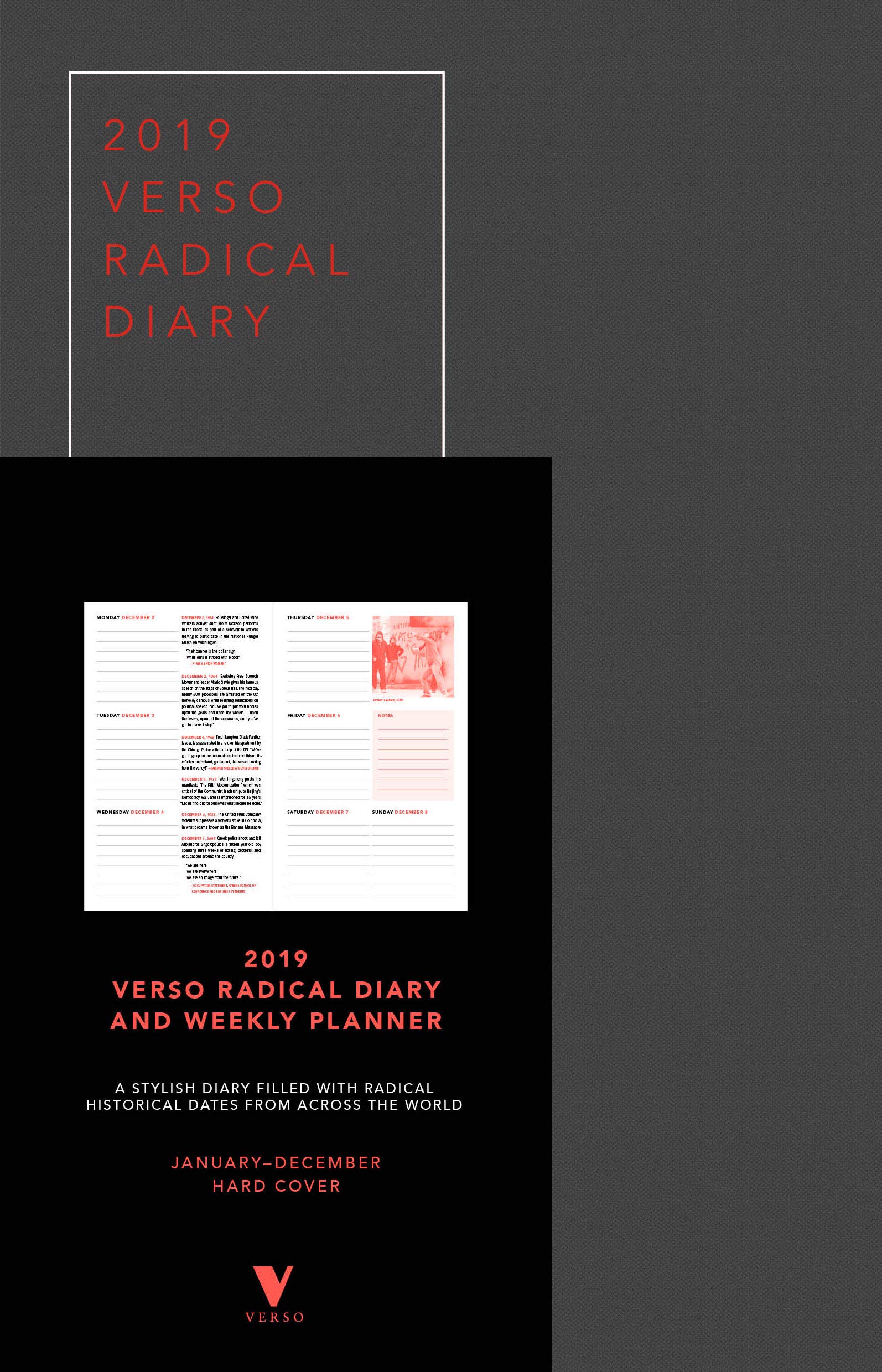 2019 Verso Radical Diary And Weekly Planner Verso Books 9781788731447 Amazon Com Books