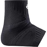 Bauerfeind Sports Ankle Support Dynamic - Ankle Compression Sleeve for Freedom of Movement - 3D AirKnit Fabric for Breathability - Premium Quality &amp; Washable (S, All Black)
