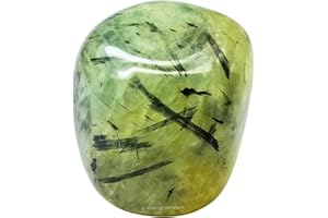 AMAZING GEMSTONE Prehnite Crystal Tumbled Stones Polished Rocks - Natural Gem Stones for Healing - DIY Crystals for Protection (1 Piece)