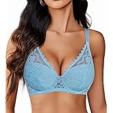 Avidlove Lace Bras for Women Bralettes with Underwire Full Coverage Sexy Bra Everyday Lingerie NO Padded
