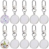Framendino, 10 Pack Sublimation Blanks Key Chains Metal Heat Transfer Keychain Key rings for DIY Craft