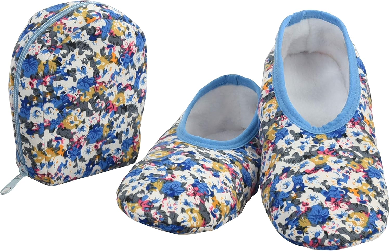 Snoozies Skinnies & Travel Pouch Purse Slippers for