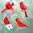 8 Pcs Cardinal Bird Screen Door Magnets Flexible Decorative Double Sided Screen Door Magnets Red Bird Magnetic Patio Screen Savers for Screen Sliding Doors Window, 4 Styles