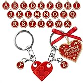 ALPENKOK Heart Valentine Keychain for Couples – 2-Pack, Romantic Valentine Gift for Her and Him – Personalized Keychain