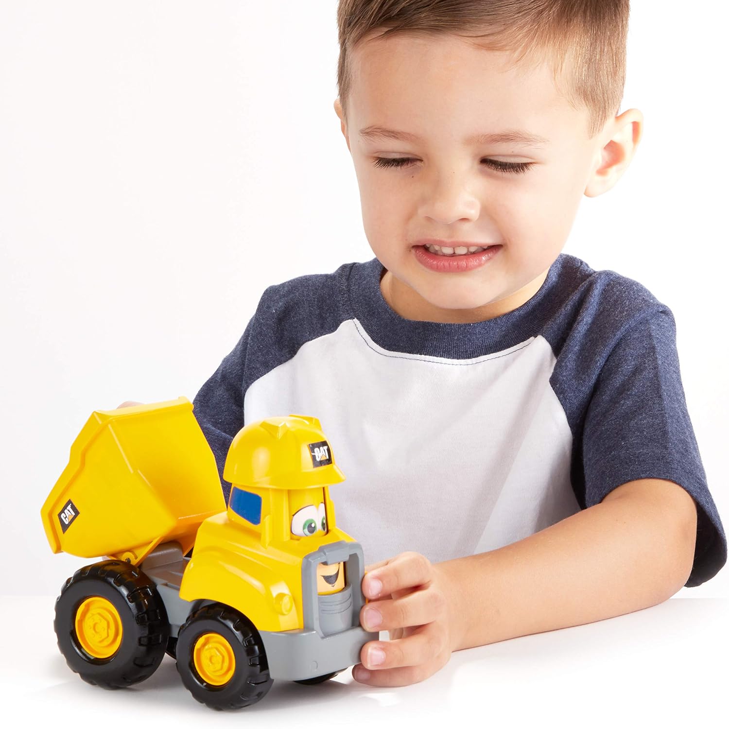CAT Toys Junior Crew Construction Pals DUMP TRUCK Educational Preschool vehicle with Kid Vroom sounds and animated face. For ages 2+ - Image 3