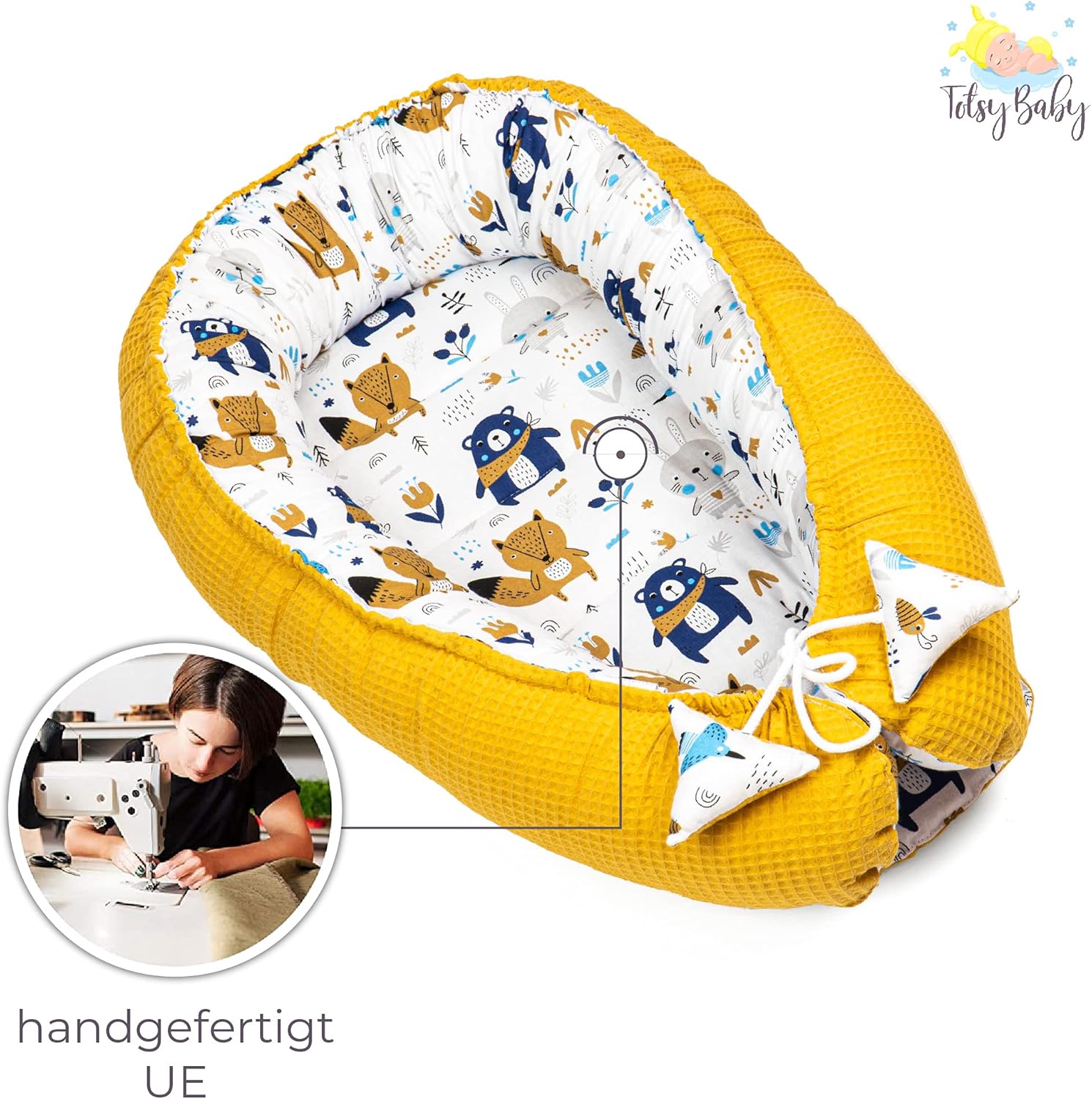 Omgpfr Cale Bebe Lit Nid De Bebe Baby Cocoon Double Face Respirant Hypoallergenique Lit Portable Pour Nouveau Nes Et Bebes Pour Voyage Chaise Longue Nid Pod Lit Bebe Dormir Bleu Bebe Et Puericulture Lits Pour Nourrissons Et Enfants En