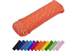 TECEUM Rope – 90 Feet x 1/4 Inch (7mm) – Purple – Strong All-Purpose Utility Rope – Camping, Crafting, Flag Pole, Indoor & Outdoor – Polypropylene Nylon Poly Lightweight Diamond Braided Cord