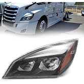 LEAVAN LED Headlight Fit for 2018-2024 Freightliner Cascadia Driver Side | LED headlight headlamp assembly Fit for 2018-2024 Freightliner Cascadia left side